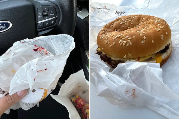 une surprise inquiétante en achetant un burger pour sa fille au fast-food