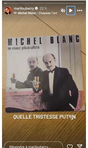 Marilou Berry, fille de Josiane Balasko, exprime son chagrin suite au décès de Michel Blanc
