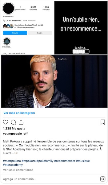 Matt Pokora en deuil : L'inquiétante déclaration du chanteur 