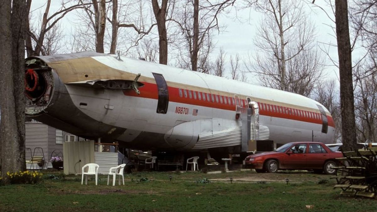 Une femme transforme un avion en une superbe maison